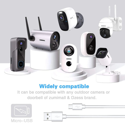 ZUMIMALL/Dzees 20 Feet Power Extension Universal Cable with Power Supply Adapter (No Camera)