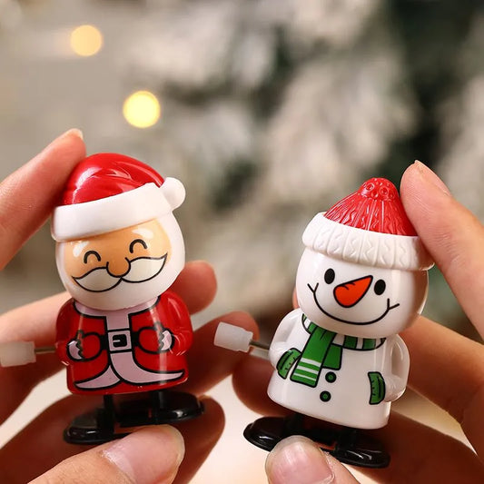 Santa & Snowman Wind-Up Walking Toys - The Perfect Stocking Stuffer Gift for Toddlers & Preschoolers