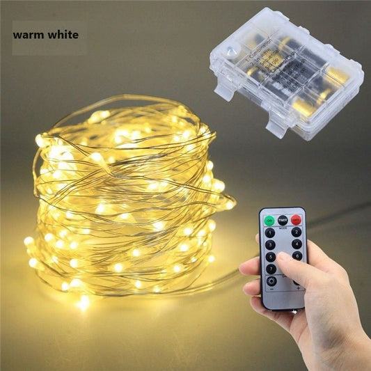 Remote Control LED String Lights - Waterproof & Battery Powered