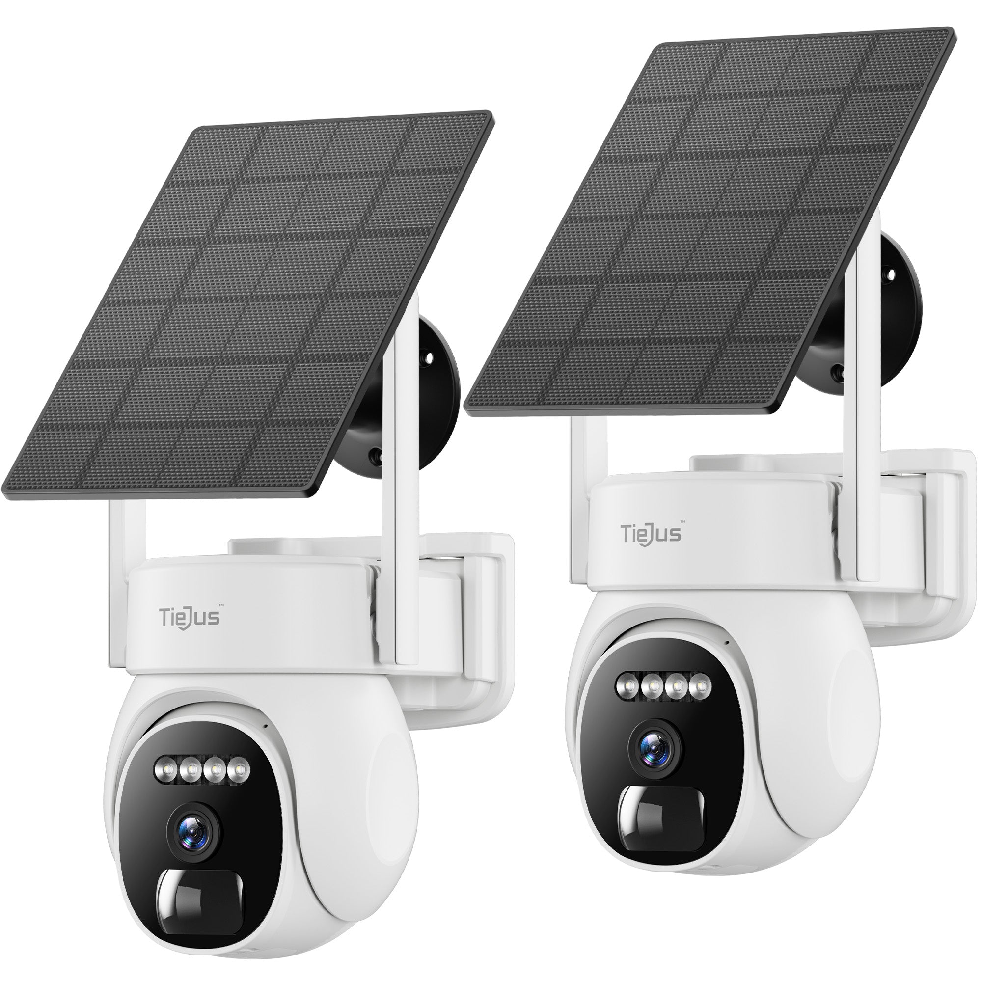 Tiejus 2.4G/5G WiFi 360° PTZ Solar Panel Battery Security Camera-PW1(2