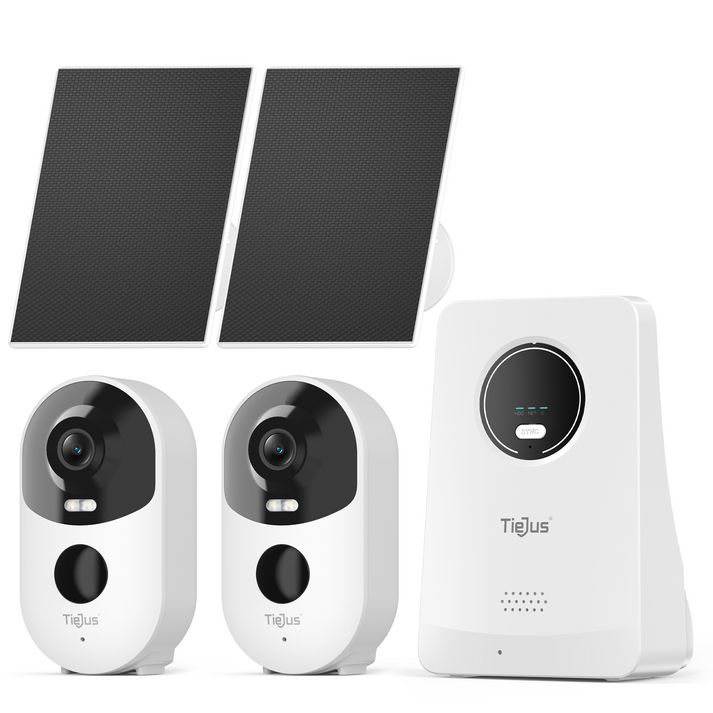 2K dual-camera wireless solar-powered security kit