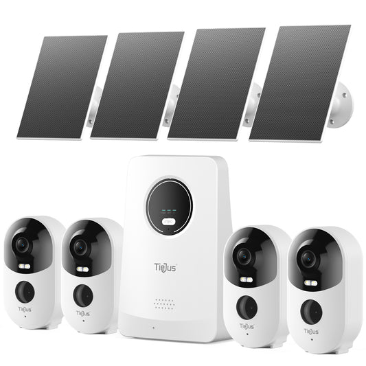 4MP  Wireless Outdoor 5G WiFi Solar Powered Home Security Camera Kit-Q10