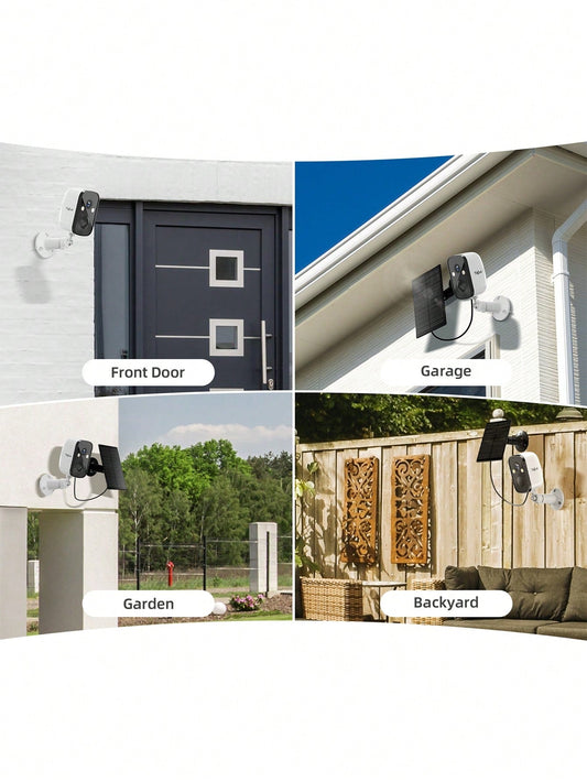 2K Wireless Outdoor Solar Panel Security Camera-MW3K-2pcs