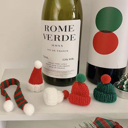 Mini Christmas Hats & Scarves Set - for Dolls, Lollipops, Fingers and Decorations